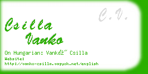 csilla vanko business card
